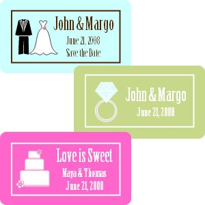 Rectangle Theme Favor Labels